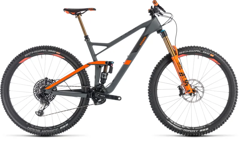 2019 Cube Stereo 150 C:68 TM 29 Mens Mountain Bike - Grey/Orange