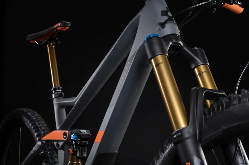 2019 Cube Stereo HPC TM Mens Mountain Bike - Grey/Orange-2