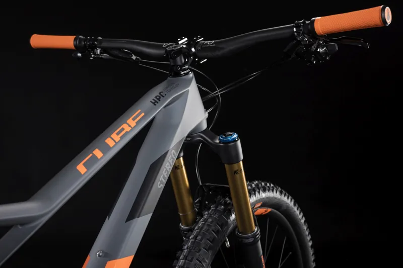 2019 Cube Stereo HPC TM Mens Mountain Bike - Grey/Orange-3