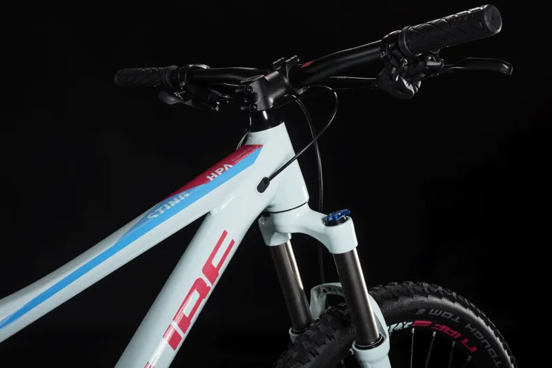 2019 Cube Sting Ws 120 Exc Womens Mountain Bike Light Blue/Coral