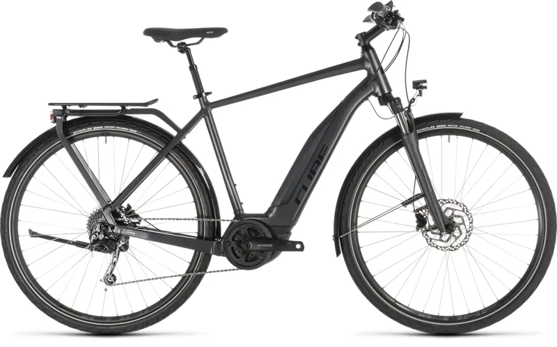 2019 Cube Touring Hybrid 400 Mens Electric Bike - Iridium/Black