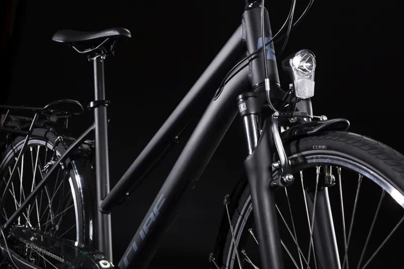 2019 Cube Touring Step-Through Hybrid Bike - Black/Blue-1