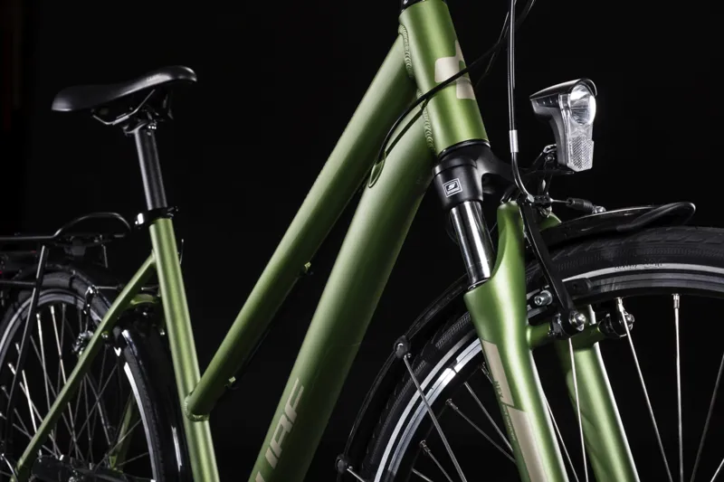 2019 Cube Touring Step-Through Hybrid Bike - Green/Silver-2