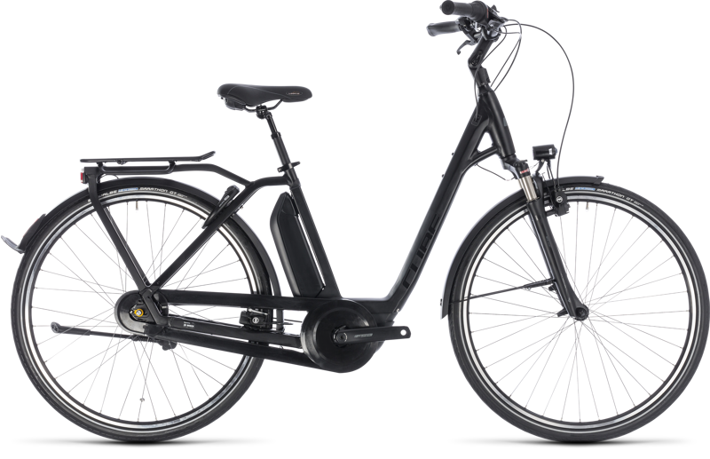 2018 Cube Town Pro 500 Easy Entry Hybrid Bike - Black/Grey