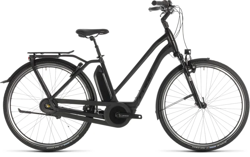 2019 Cube Town Hybrid Exc 400 Step-Through Electric Bike - Black