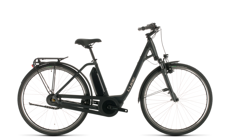 2020 Cube Town Hybrid One 500 Electric Hybrid Bike - Iridium/Black