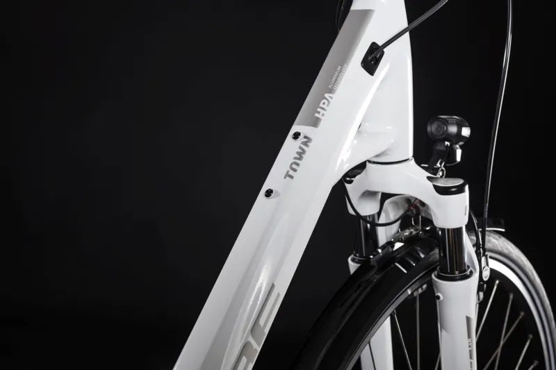 2019 Cube Town Hybrid Pro 500 Electric Bike - White/Silver-3