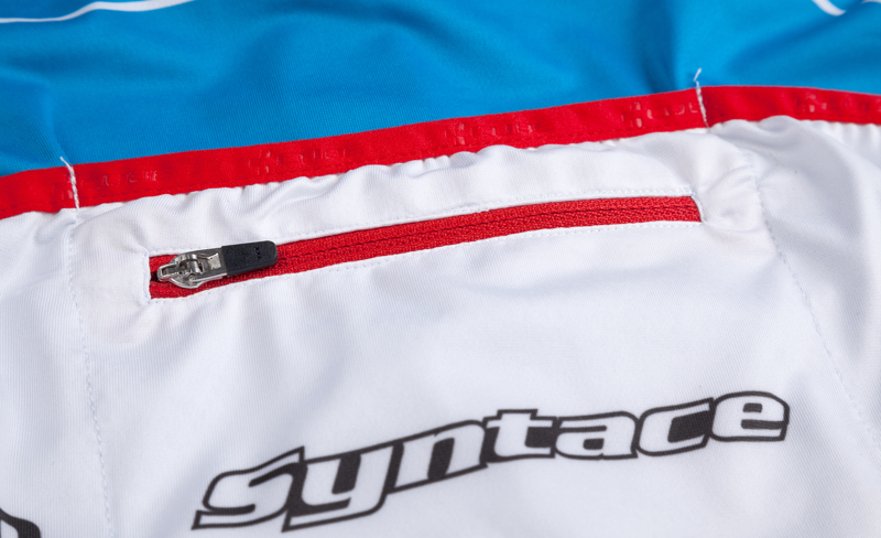 Cube Teamline WLS Short Sleeve Mens Jersey - White/Blue/Red-2