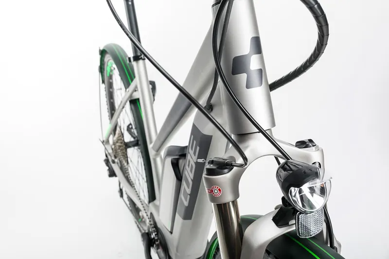 2017 Cube Cross Hybrid Race 500 E Bike in Silver-6