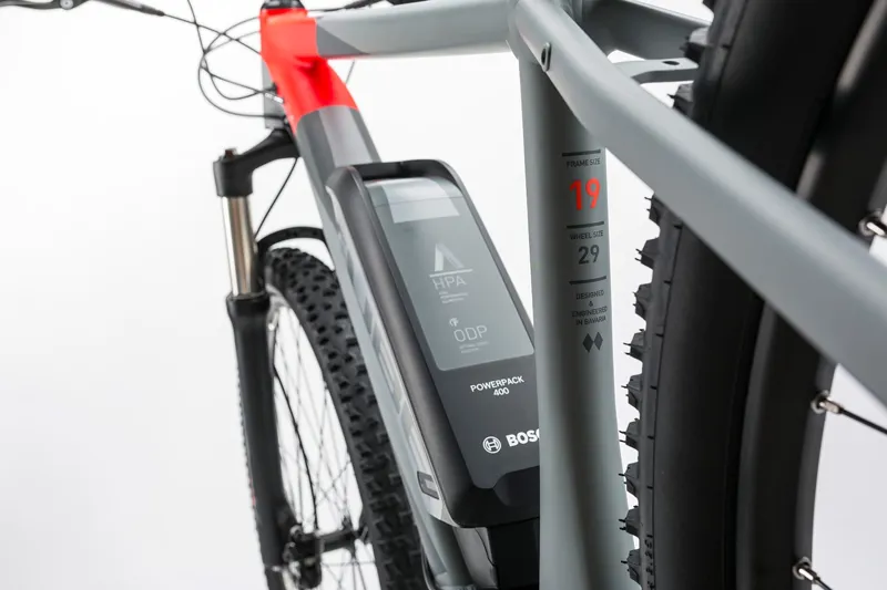 2017 Cube Reaction HPA Pro 500 Hybrid Electric Bike in Grey/Red-3