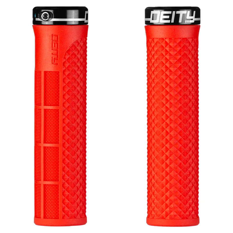 Deity Lockjaw Handlebar Grips - Red