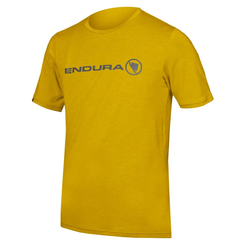 Endura SingleTrack Merino Mens T-Shirt - Mustard Yellow