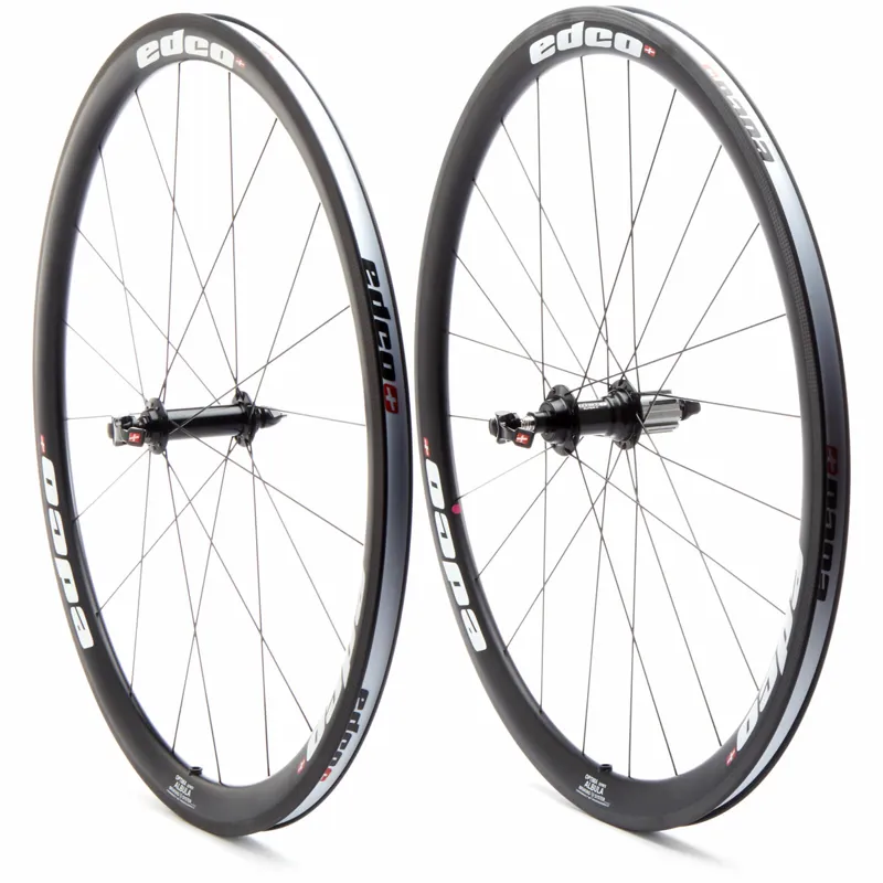 EDCO Optima Albula Carbon Clincher Wheelset - Black/White
