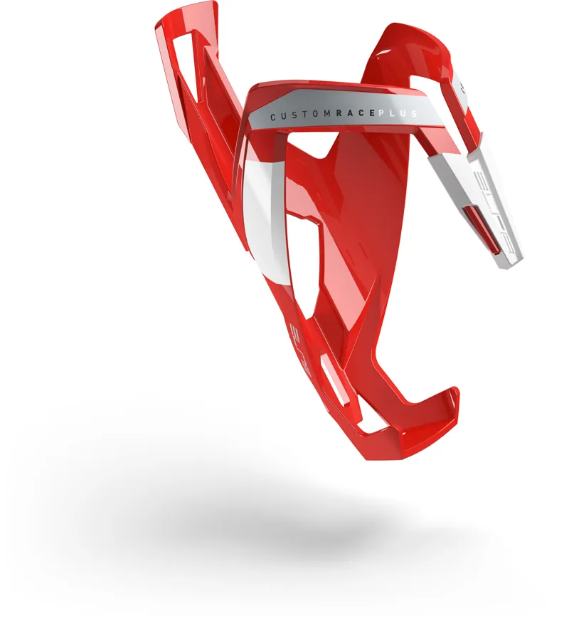 Elite Custom Race Plus Resin Water Bottle Cage - Red/White