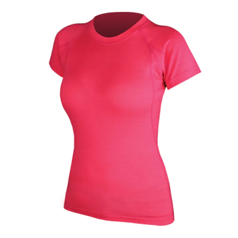 Endura BaaBaa Merino Womens Short Sleeve Baselayer - Pink
