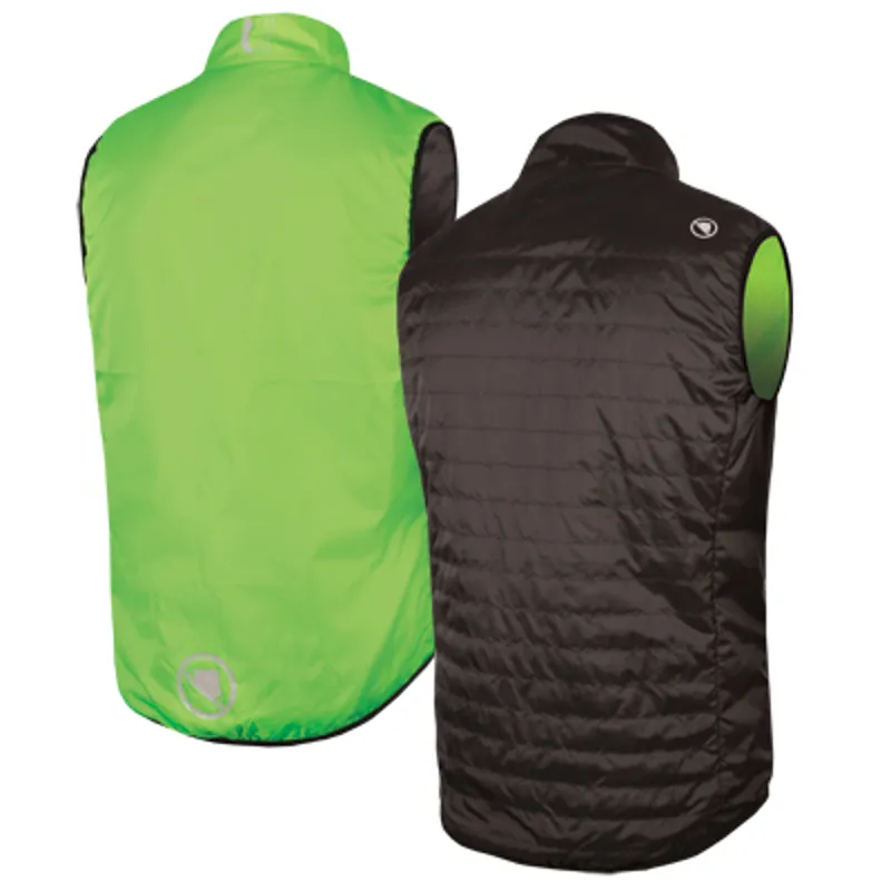 Endura Flipjak Mens Gilet - Black/Green-1