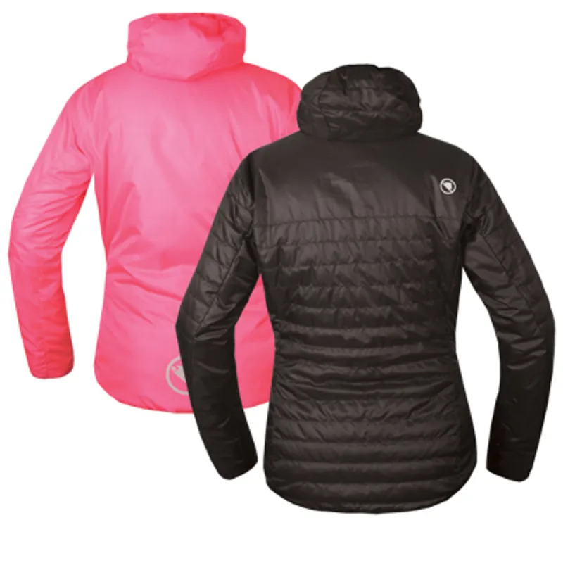 Endura FlipJak Womens Reversible Jacket - Black/Pink-1