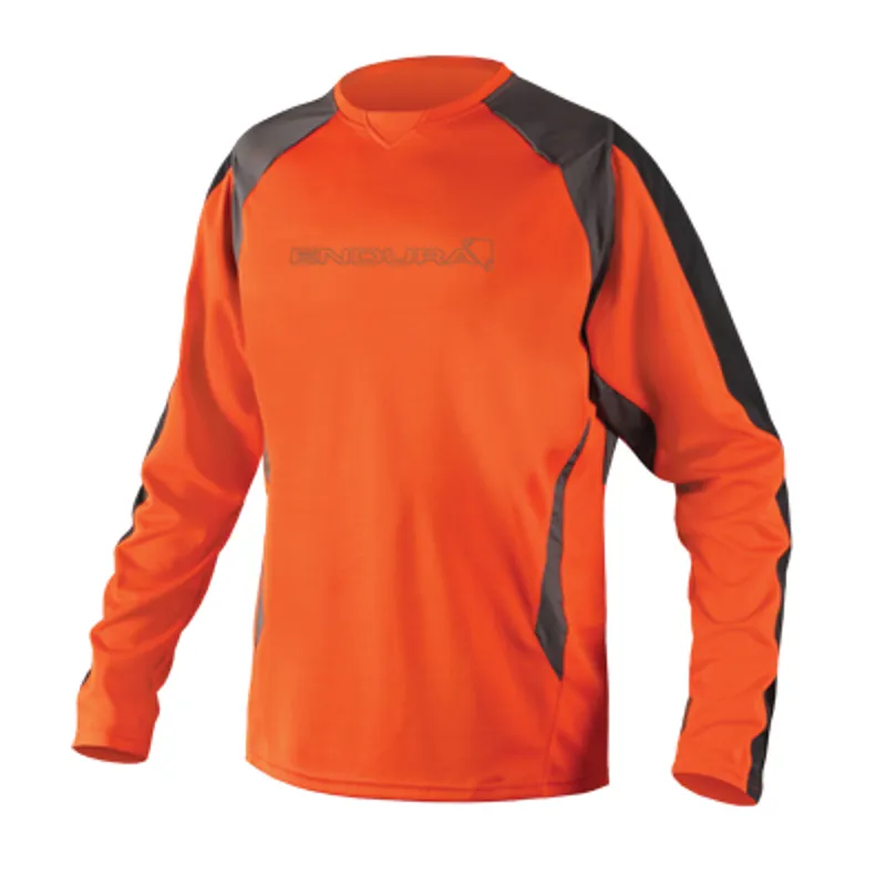 Endura MT500 Burner II Mens Long Sleeve Jersey - Orange