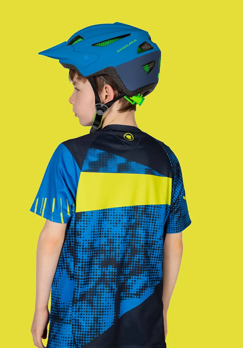 Endura MT500JR Short Sleeve Kids T-Shirt - Azure Blue-2