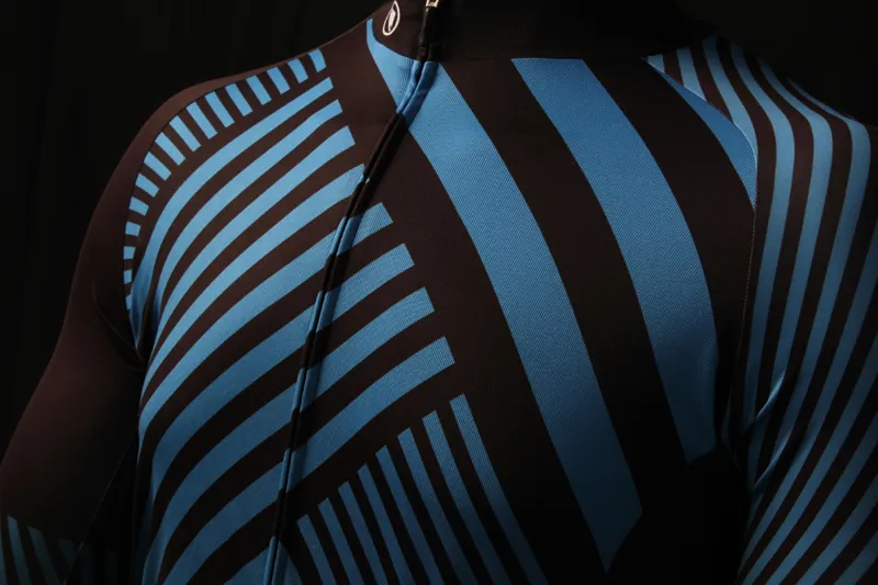 Endura Oblixe Graphic Short Sleeve Mens Jersey - Blue-2