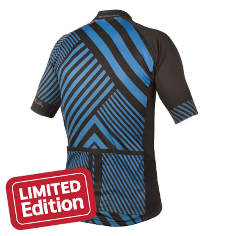 Endura Oblixe Graphic Short Sleeve Mens Jersey - Blue-1