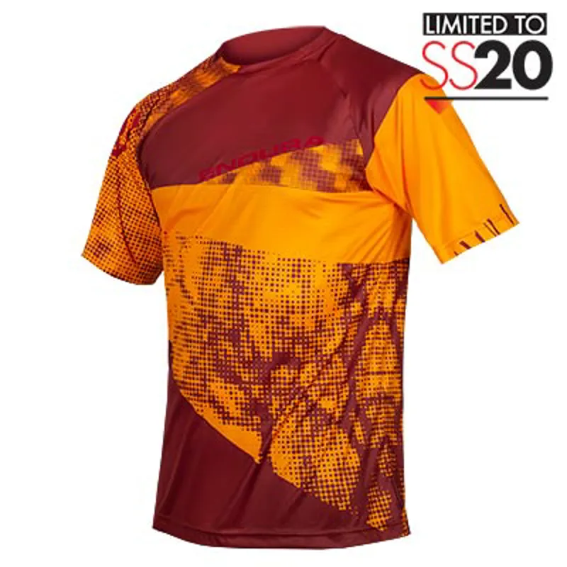 Endura SingleTrack Dots Mens Limited Edition T-Shirt - Tangerine