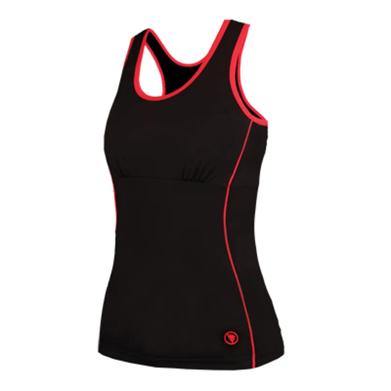 Endura Spaghetti Support Womens Vest - Black/Red