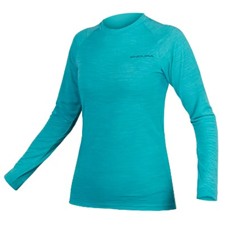 Endura BaaBaa Blend Womens Long Sleeve Cycling Base Layer - Blue - Size X-Large