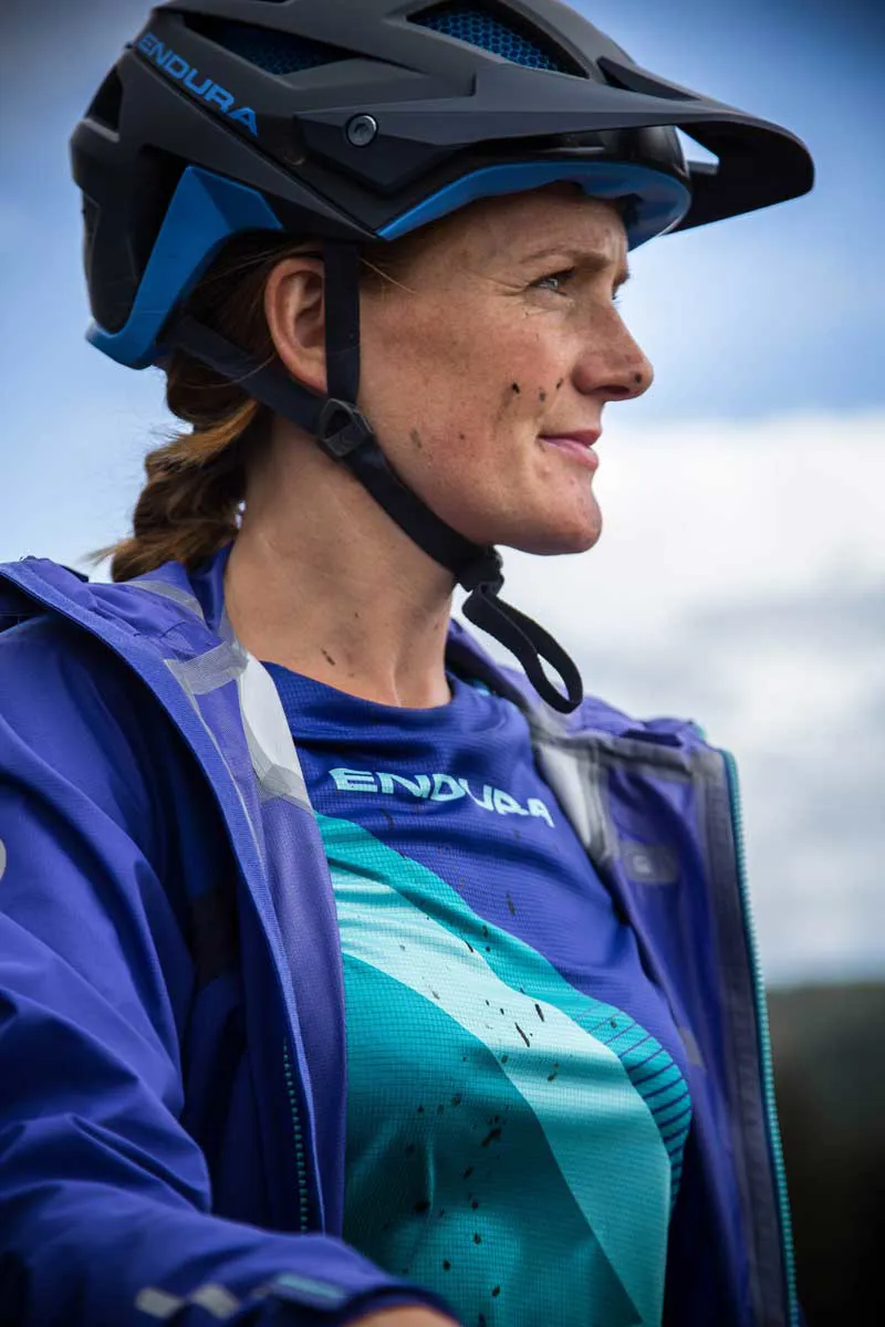 Endura Womens SingleTrack Print T-Shirt II - Cobalt Blue-2