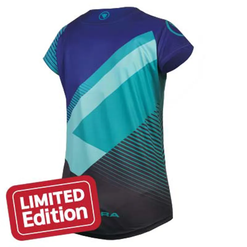 Endura Womens SingleTrack Print T-Shirt II - Cobalt Blue-1