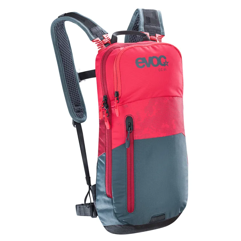 Evoc CC 6l BackPack and 2l Bladder - Red/Slate