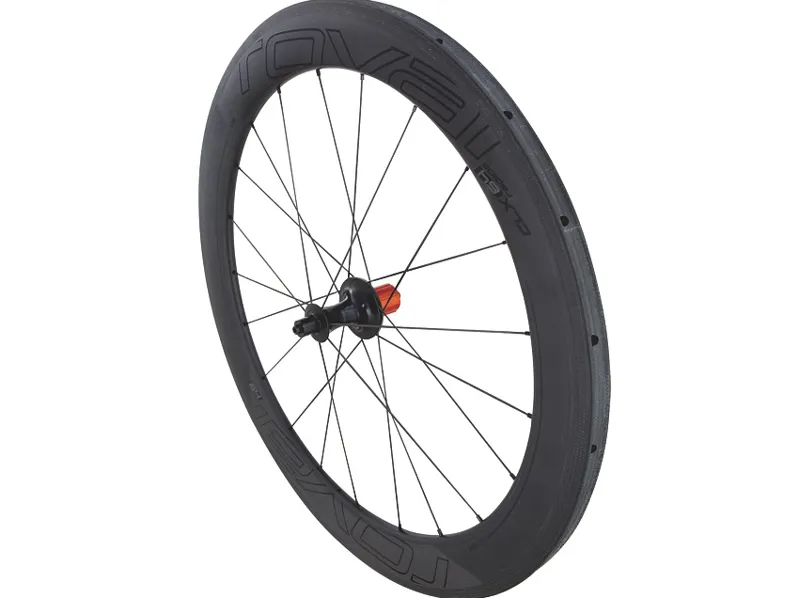 Ex-Demo: Roval CLX 64 Tubular Rear Wheel - Satin Carbon/Gloss Black
