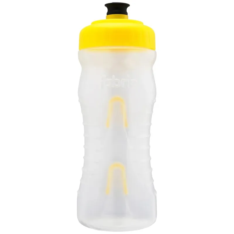 Fabric Cageless Water Bottle 600ml - Clear/Yellow
