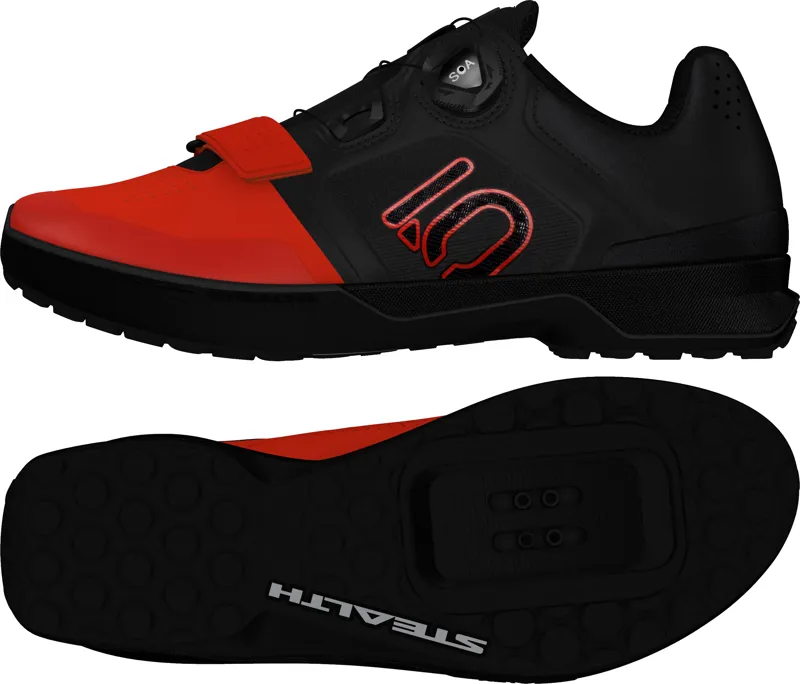 Fiveten Kestrel Pro Boa Mountain Bike Shoes - Black/Red-1