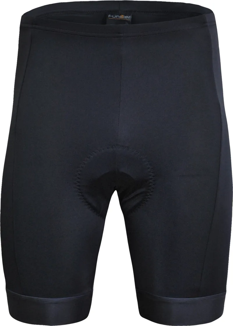 Funkier F-77 7 Panel 4-Way Stretch Mens Shorts with B1 Pad - Black-1