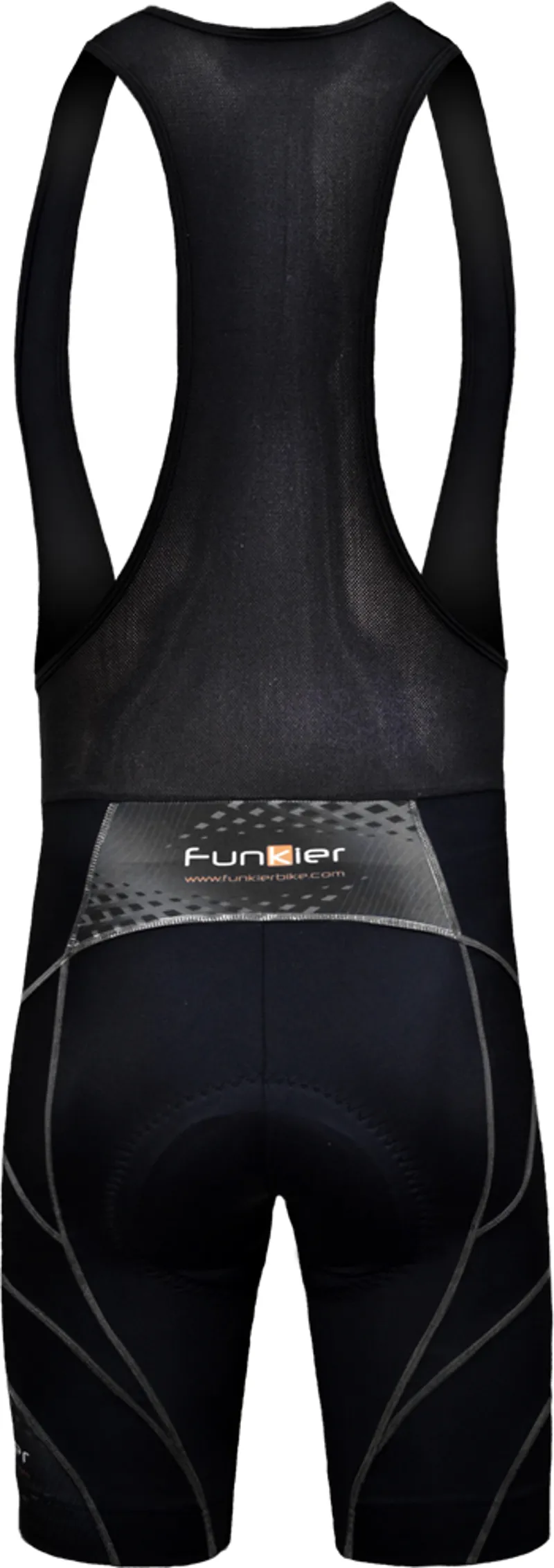 Funkier Force S-922-C7 Active 17 Panel Bib Shorts - Black-1