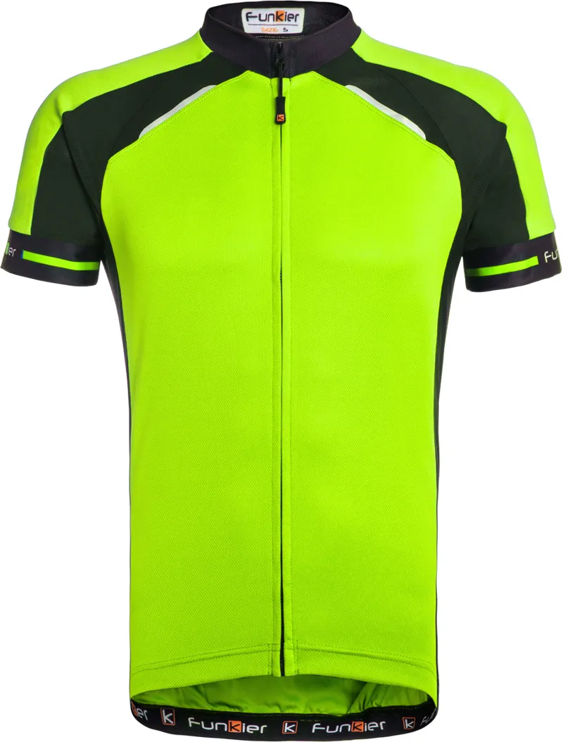 Funkier Stream Mens Short Sleeve Active Jersey - Yellow-1