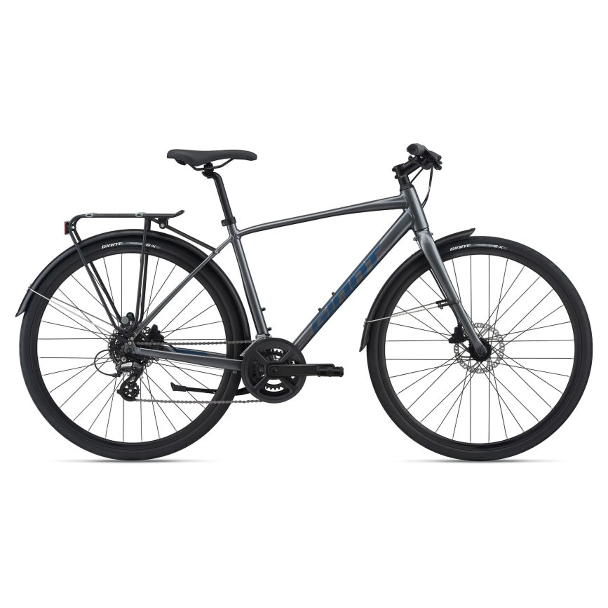 2021 Giant Escape 2 City Disc Mens Hybrid Bike - Charcoal 2021 Giant Escape 2 City Disc Mens Hybrid Bike - Charcoal