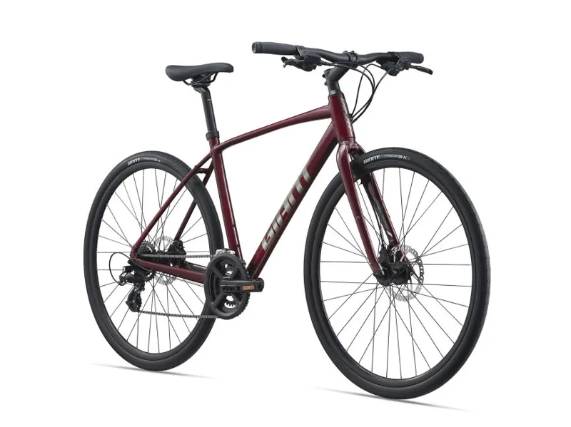 2021 Giant Escape 2 Disc Mens Hybrid Bike - Garnet-2