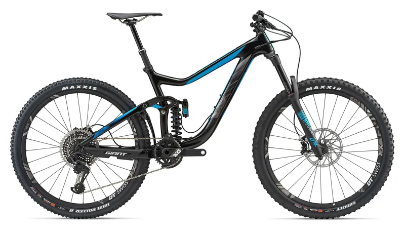2018 Giant Reign Advanced 0 Mountain Bike - Carbon/Blue
