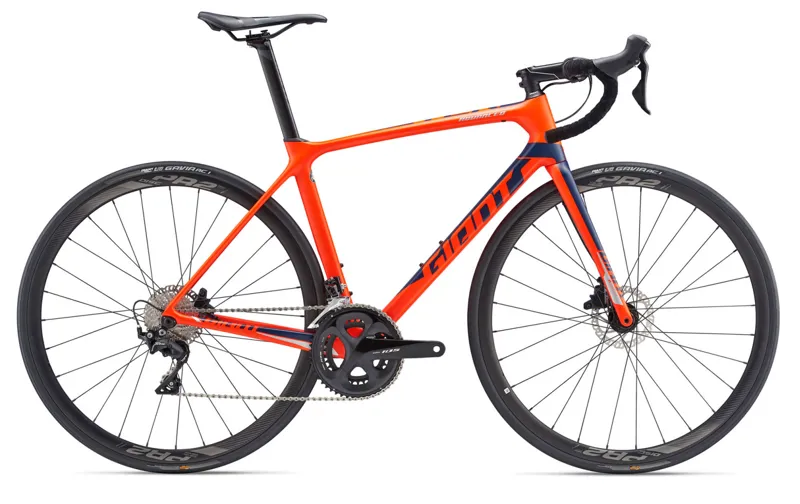 2019 Giant TCR Advanced 2 Disc Mens Road Bike - Matte Neon Red