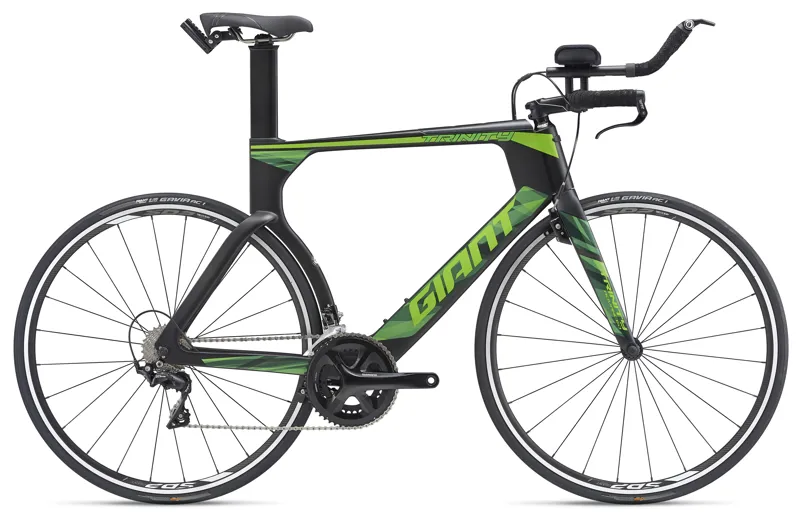 2019 Giant Trinity Advanced Mens Road Bike - Matte Carbon Smoke/Green