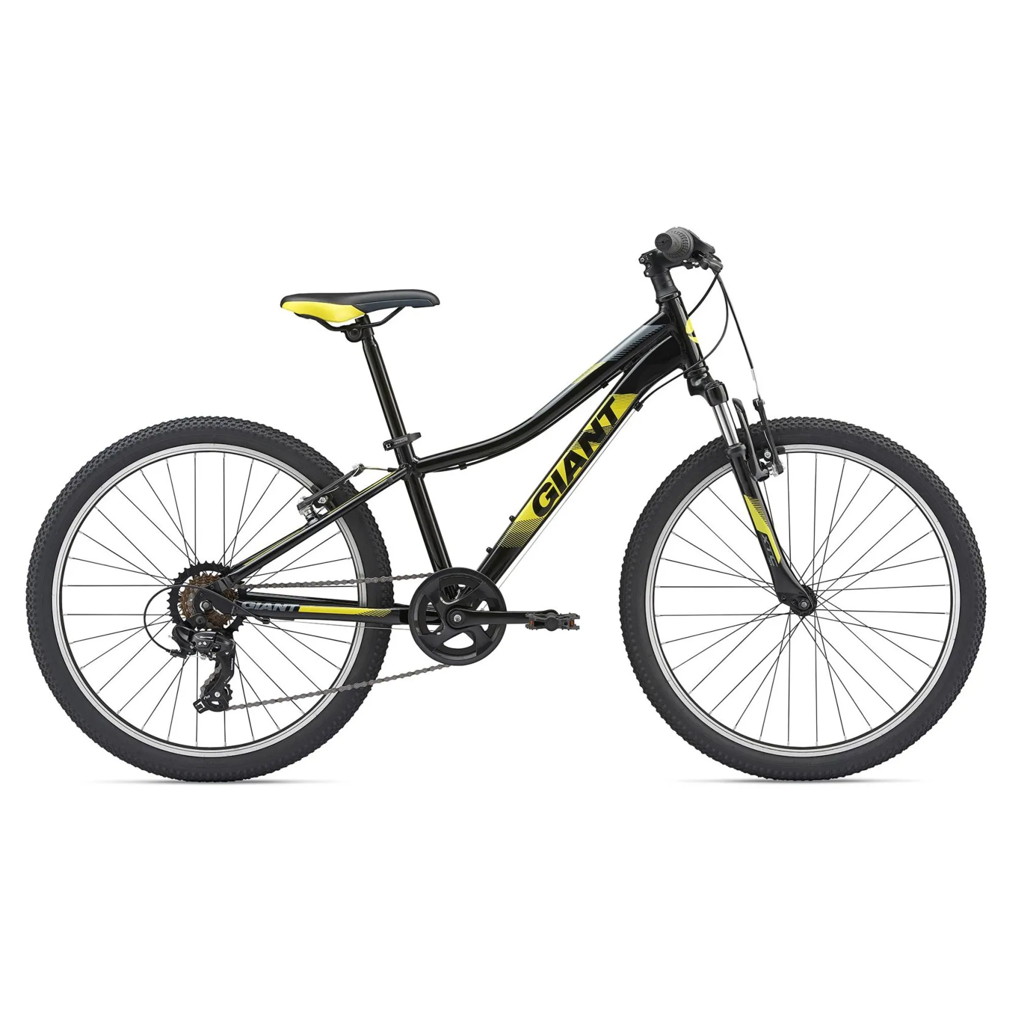 2019 Giant XTC Jr 24 Kids Mountain Bike Black/Neon Yellow