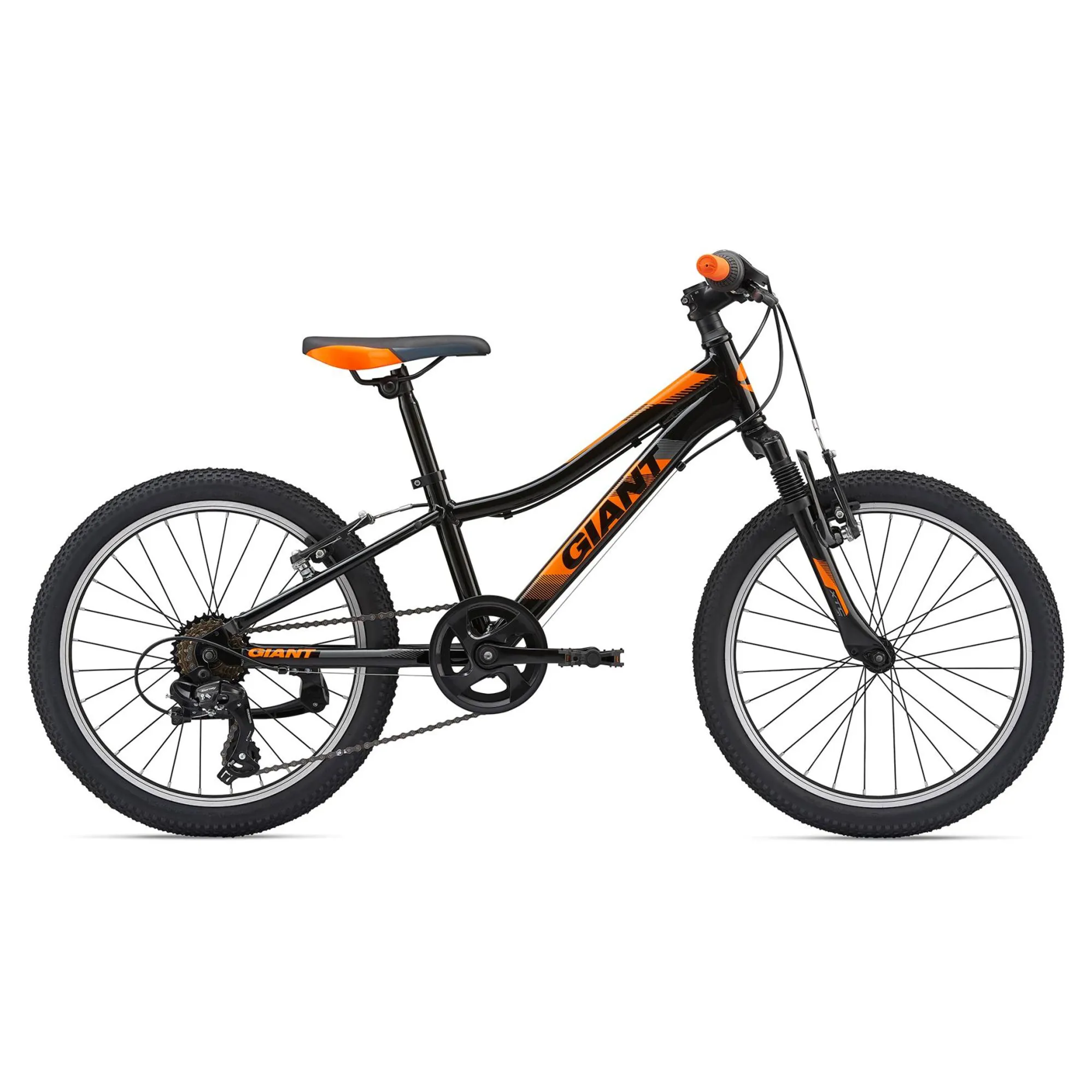 2019 Giant XTC Jr 20 Kids Mountain Bike Black/Neon Orange/Charcoal