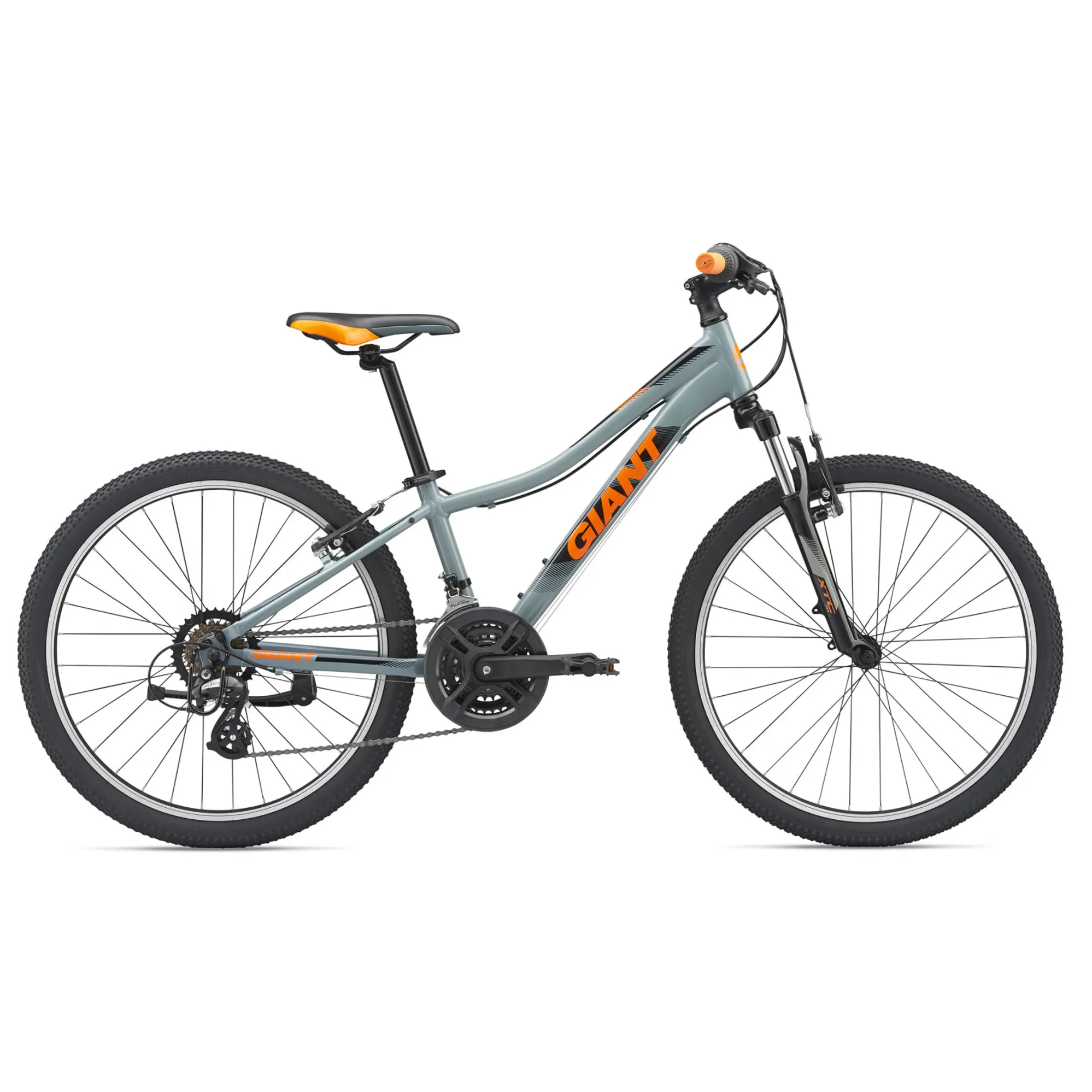 2019 Giant XTC Jr 24 Kids Mountain Bike Grey/Neon Red/Black