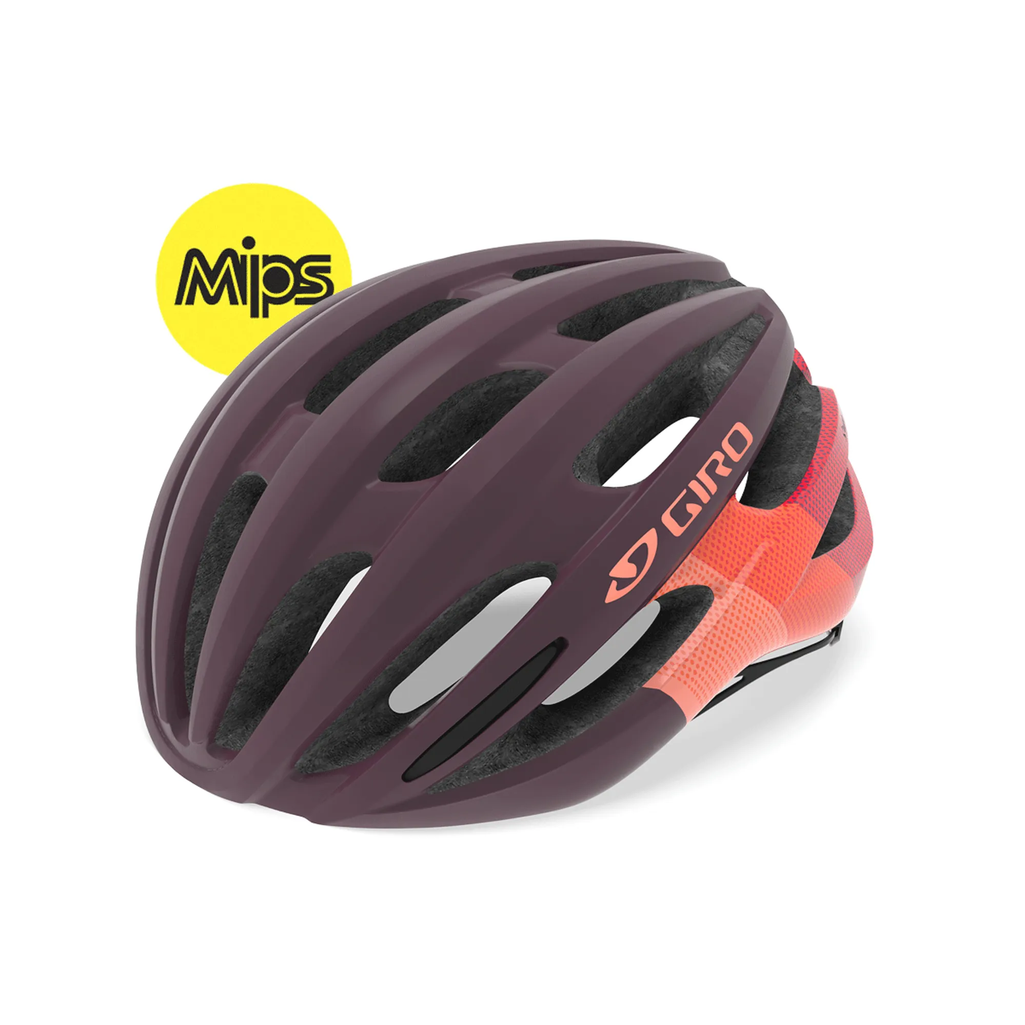 Giro Saga MIPS Womens Cycling Helmet Matte Dusty Purple Bars