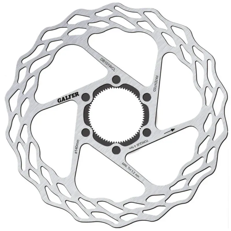 Galfer Wave CL Road Brake Rotor 1.8mm x 140mm - Black/Silver
