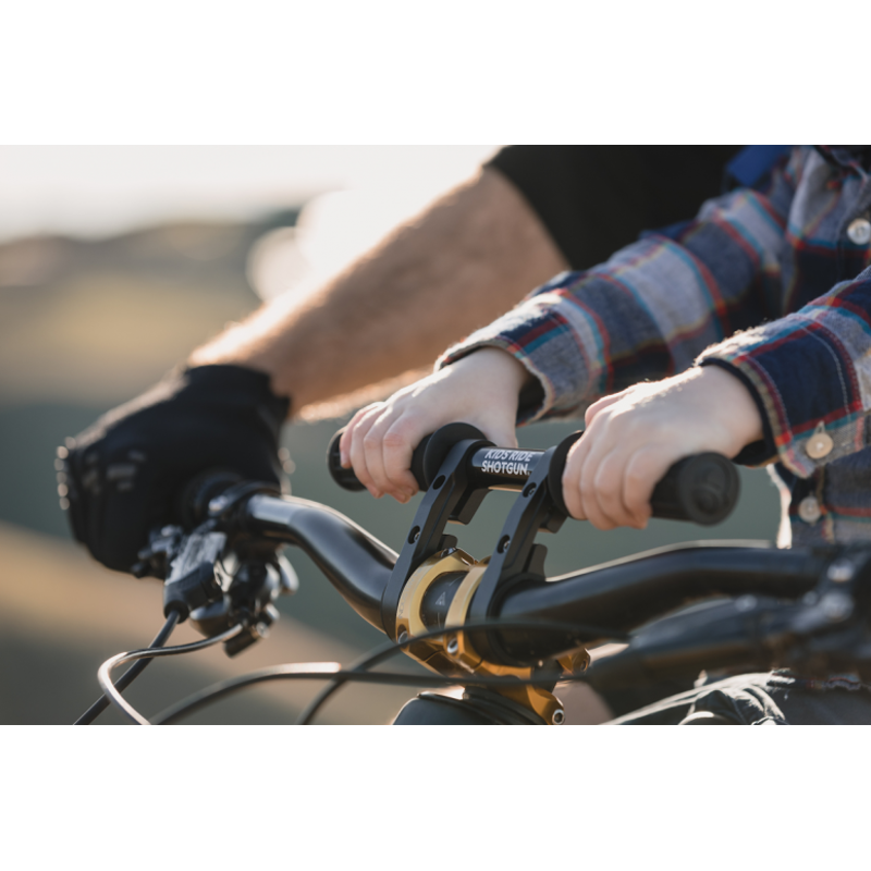 Kids Ride Shotgun 2.0 Child Bike Seat and Handlebars Combo - Black-2