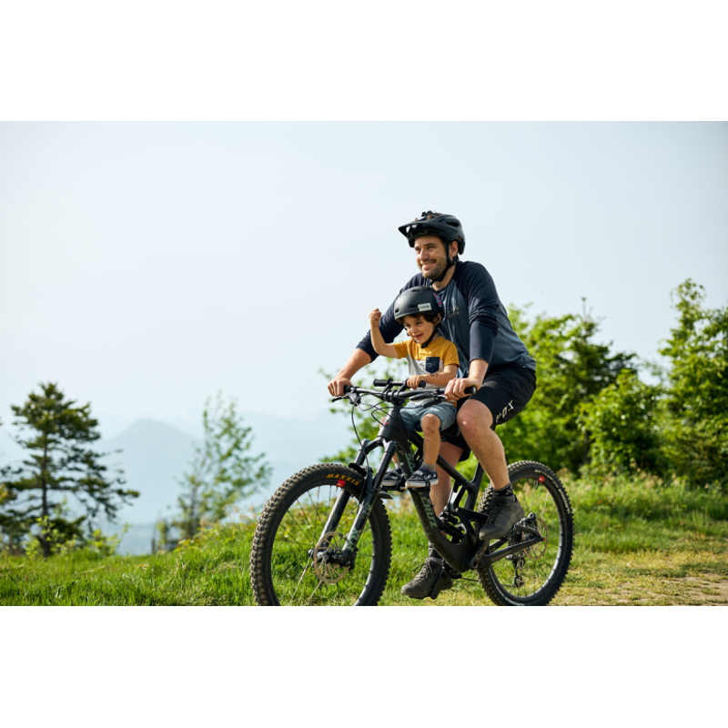 Kids Ride Shotgun Child Bike Seat and Handlebars Combo - Black-2