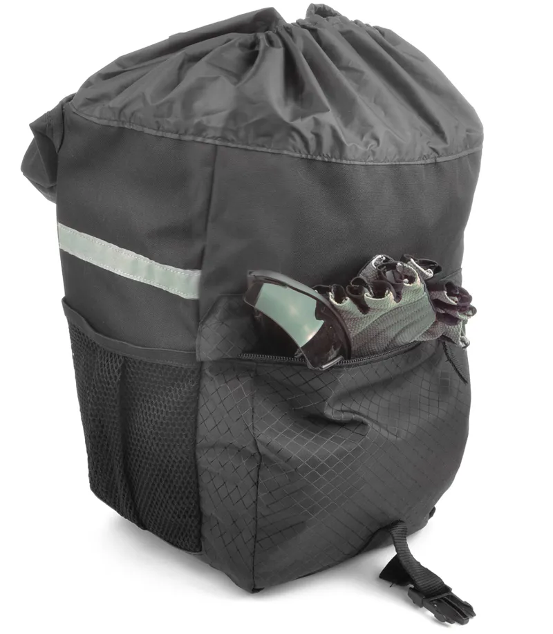 Lotus SH-309L CVR Commuter Double Rear 34.8L Pannier Bags - Black-1